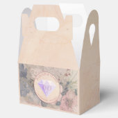 Ballotins Élégant Vieux Démodé Diamant Mariage Boîte de Fave (Ouvert)