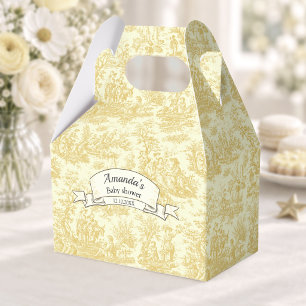 Ballotins Élégant Vintage Jaune Clair Toile de Jouy