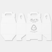 Ballotins Élégant Vintage Monogram Crest Mariage Merci (Déplié)