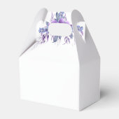 Ballotins Élégant violet Floral Rustique Mariage (Arrière)