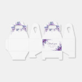 Ballotins Élégant violet Floral Rustique Mariage (Déplié)