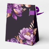 Ballotins Elégant violet rose d'or pivoines fleurie annivers (Arrière)