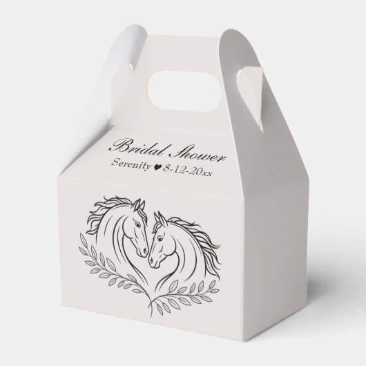 Ballotins Elégant Western Horse Rustic Country Fête des mari (Verso)