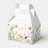 Ballotins Elegant Wildflower Wedding Favor Boxes (Arrière)