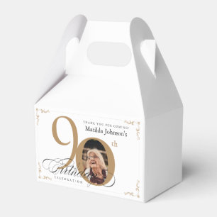 Ballotins Elégante 90e anniversaire Gold White Calligraphy P