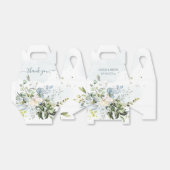 Ballotins Elégante aquarelle Dusty Blue Gum Eucalyptus (Déplié)