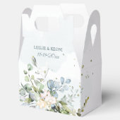 Ballotins Elégante aquarelle Dusty Blue Gum Eucalyptus (Ouvert)