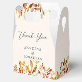 Ballotins Elégante aquarelle Feuilles d'automne Mariage d'au (Ouvert)