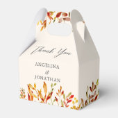 Ballotins Elégante aquarelle Feuilles d'automne Mariage d'au (Verso)