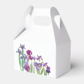 Ballotins Elégante aquarelle Iris mariage de script de fleur (Arrière)