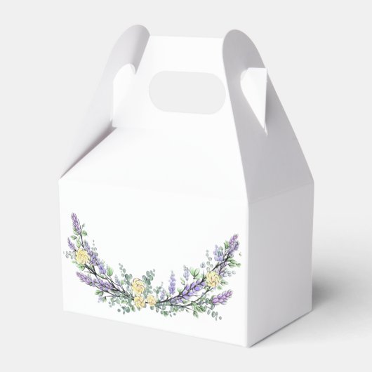 Ballotins Elégante aquarelle jaune roses lavande verdure (Arrière)