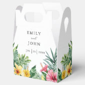 Ballotins Elégante aquarelle Mariage floral tropical (Ouvert)