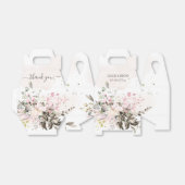 Ballotins Elégante aquarelle rose pâle gomme Eucalyptus (Déplié)