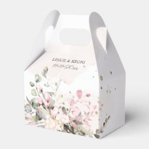 Elégante aquarelle rose pâle gomme Eucalyptus