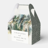 Ballotins Elégante aquarelle verte Mariage forestier (Arrière)