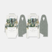 Ballotins Elégante aquarelle verte Mariage forestier (Déplié)