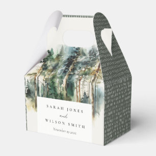 Ballotins Elégante aquarelle verte Mariage forestier