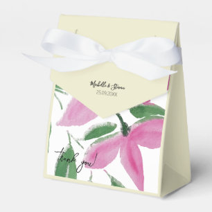 Ballotins Élégante Art à l'aquarelle de fleurs sauvages rose