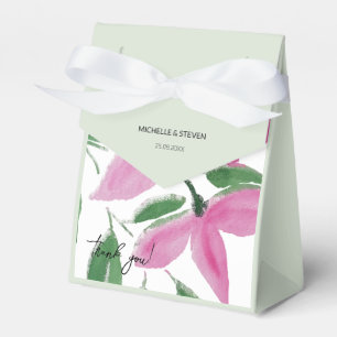 Ballotins Élégante Art à l'aquarelle de fleurs sauvages rose