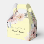 Ballotins Élégante Baby Shower Bohème jaune et pastel  (Verso)