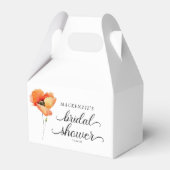 Ballotins Élégante Baby Shower Mariage Coquelicot Doré (Verso)