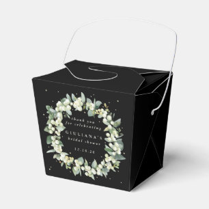 Ballotins Élégante Baby Shower Noir de Snowberry + Eucalyptu