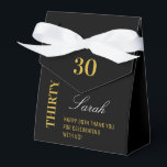 Ballotins Elégante Black & Gold 30th Birthday Party<br><div class="desc">Elégant Black & Gold 30th Birthday Party Favor Boxes</div>