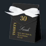 Ballotins Elégante Black & Gold 30th Birthday Party<br><div class="desc">Elégant Black & Gold 30th Birthday Party Favor Boxes</div>