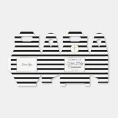 Ballotins Élégante Black Stripe Gold Première Sainte Communi (Déplié)