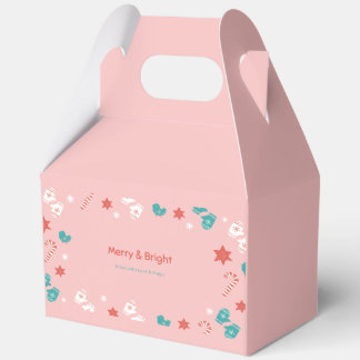 Ballotins Élégante boîte cadeau de vacances rose pour Noël, 