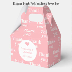 Ballotins Élégante boîte de faveur Blush Pink Wedding