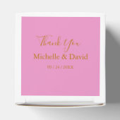 Ballotins Élégante Boîte De Faveur Or Et Rose Mariage (Haut)