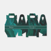 Ballotins Elégante boîte de mariage en marbre vert (Déplié)