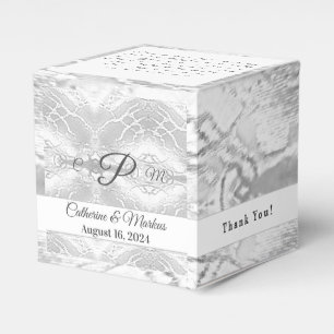 Ballotins Élégante boîte de mariage Faux-Satin