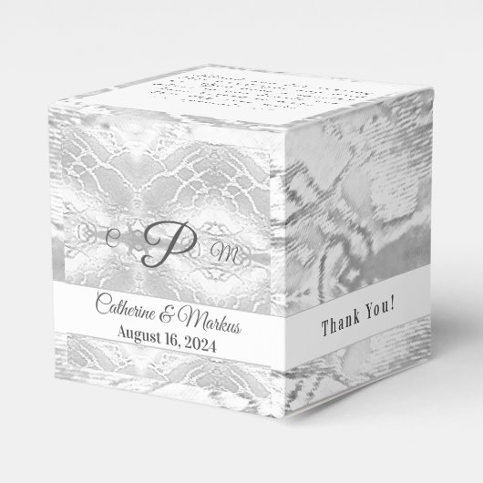 Ballotins Élégante boîte de mariage Faux-Satin (Verso)