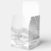 Ballotins Élégante boîte de mariage Faux-Satin (Ouvert)