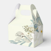 Ballotins Élégante boîte de mariage florale vert clair (Arrière)