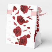 Ballotins Élégante boîte de mariage rouge rose (Arrière)