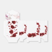 Ballotins Élégante boîte de mariage rouge rose (Déplié)