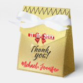 Ballotins Elégante boîte de préférence de mariage Gold avec  (Verso)