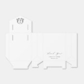 Ballotins Élégante boîte de préférence de mariage noir et bl (Déplié)