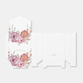 Ballotins Élégante boîte de préférence Fleur & Mariage Or (Déplié)