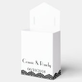 Ballotins Élégante boîte de préférence Noir et Blanc Mariage (Ouvert)