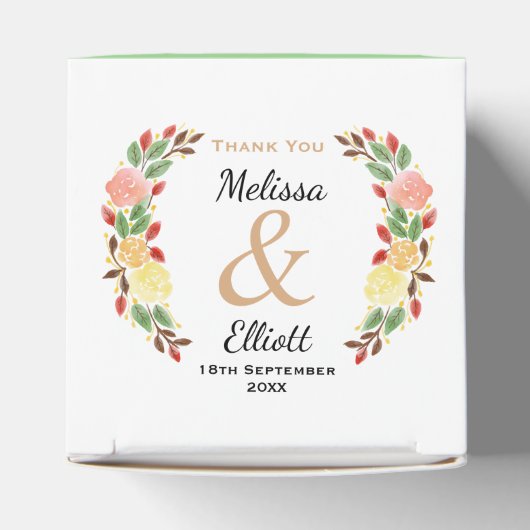 Ballotins Elégante bordure de courroie d'aquarelle florale d (Haut)