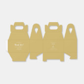 Ballotins Élégante calligraphie de mariage Merci Or Blanc (Déplié)