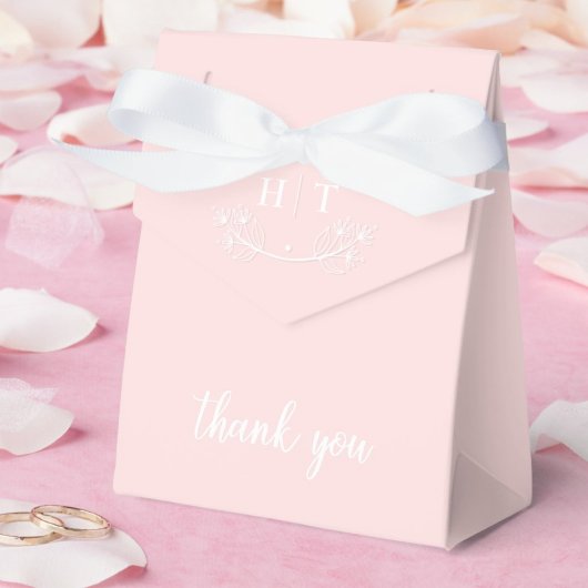 Ballotins Élégante calligraphie rose blanc Mariage