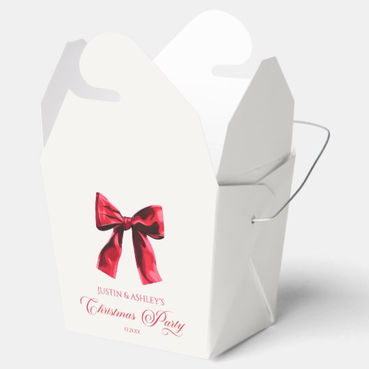 Ballotins Élégante Coquette Rouge Bow Noël Party (Ouvert)