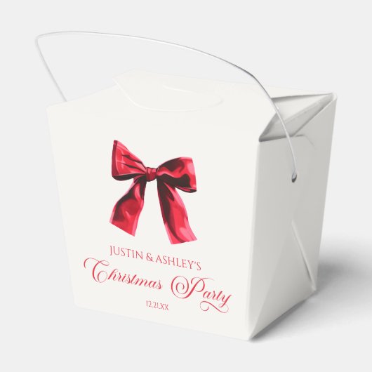 Ballotins Élégante Coquette Rouge Bow Noël Party (Arrière)