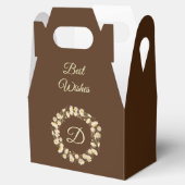 Ballotins Élégante couronne Ballotin florale brune (Ouvert)