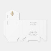 Ballotins Élégante couronne florale Croix première communion (Déplié)